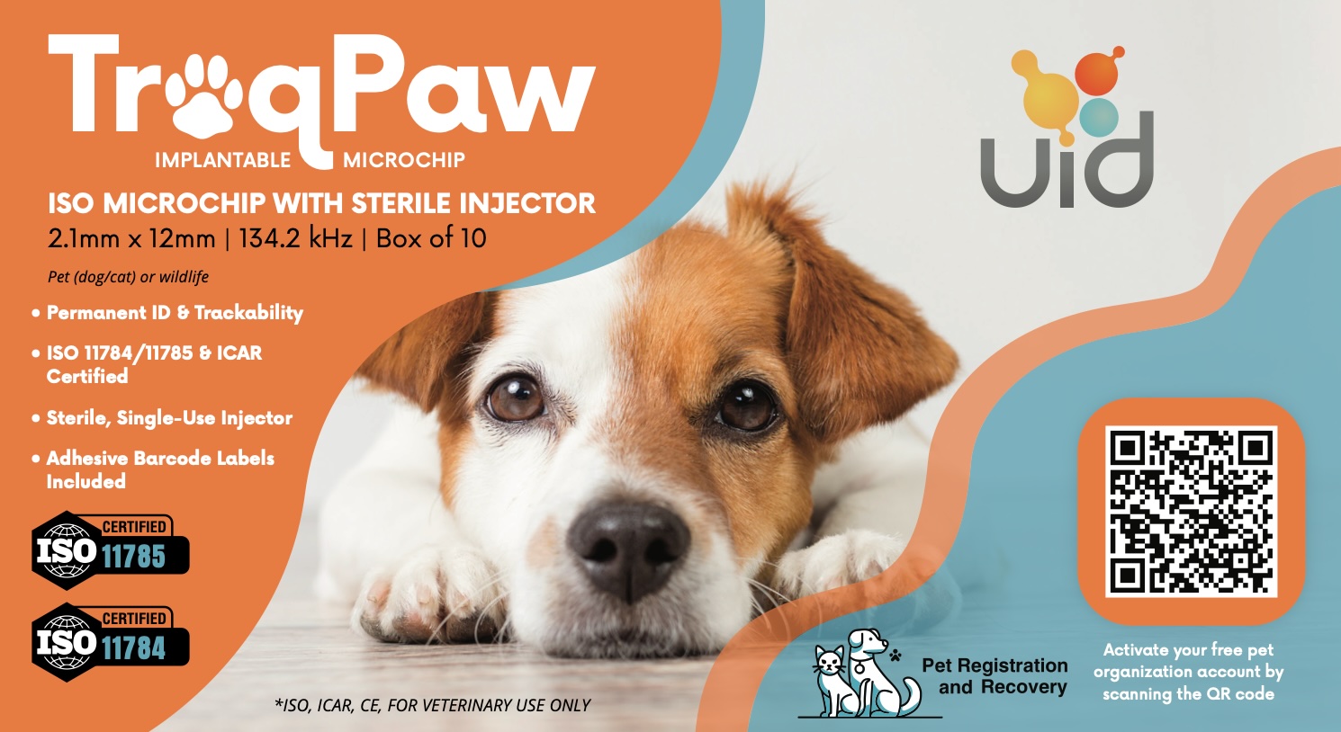 TrāqPaw Implantable Microchip Box of 10